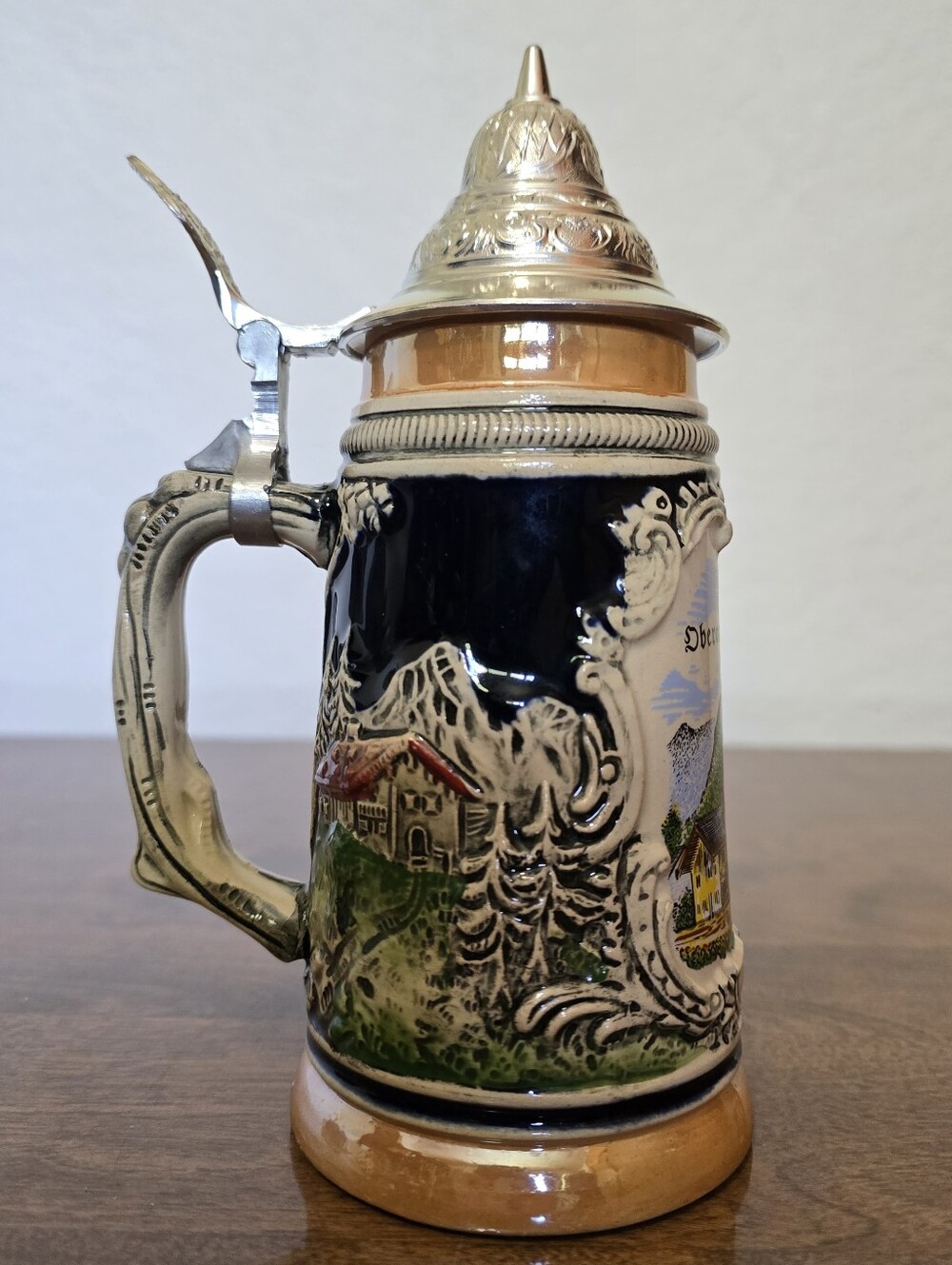 Vintage Gerz West Germany Lidded Beer Stein - Oberammergau Scene - Picture 6 of 14